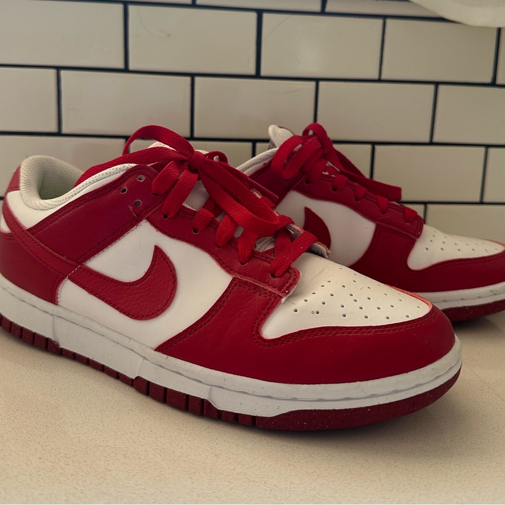 Nike Dunk Low in Next Nature White Gym Red